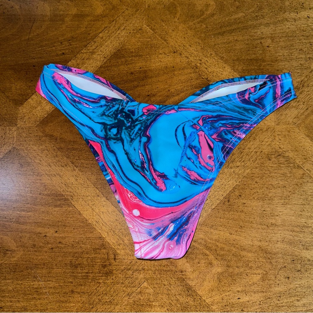 Vibrant Pink and Blue Women's Swim Bottom